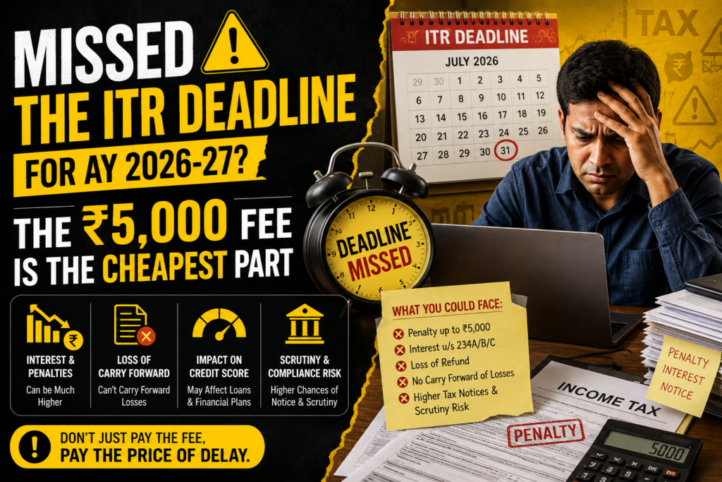 Missed The ITR Deadline For AY 2026-27
