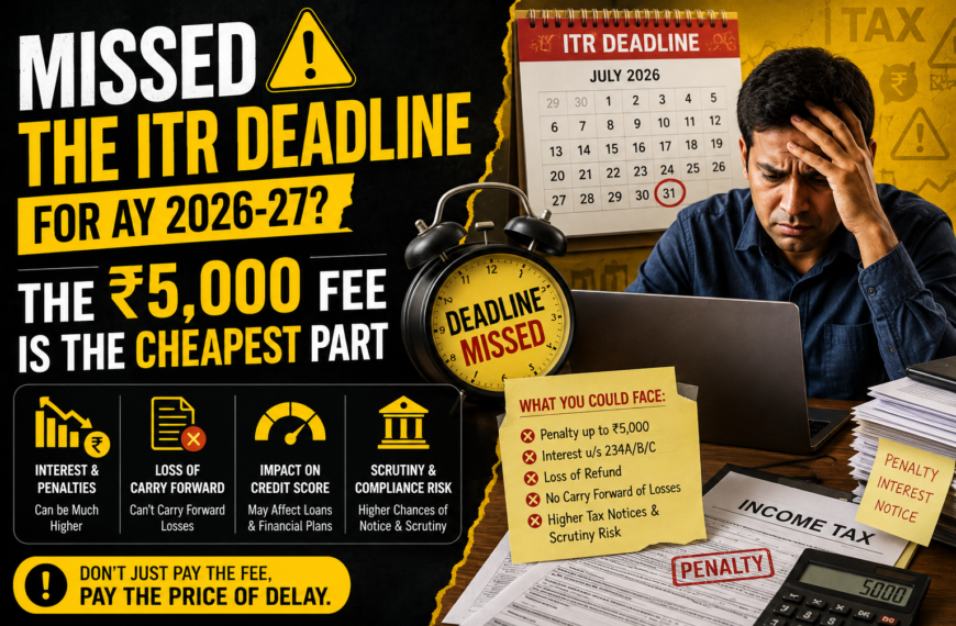 Missed The ITR Deadline For AY 2026-27