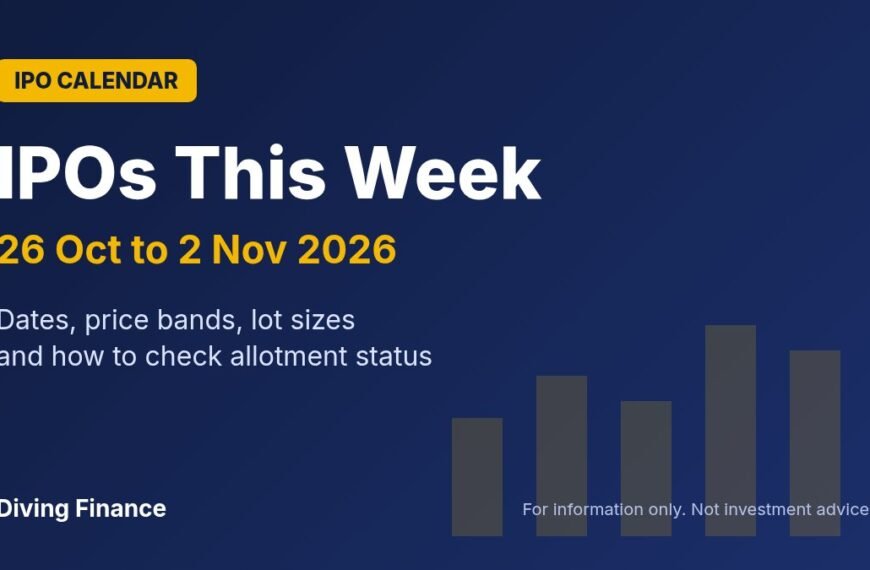 IPOs this week, 26 Oct to 2 Nov 2026, Diving Finance