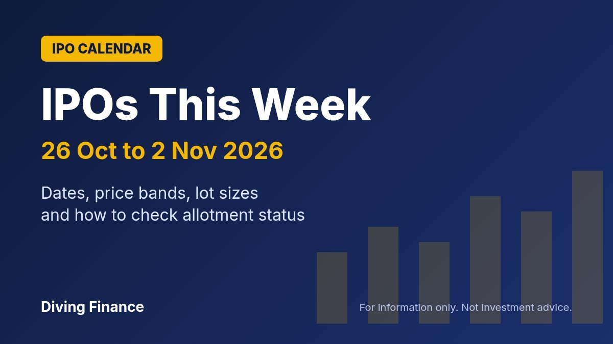 IPOs This Week (26 Oct to 2 Nov 2026): Dates, Price Bands and How to Check Jio Platforms Allotment