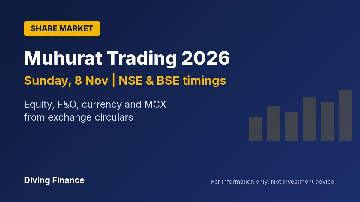 Muhurat Trading 2026: Date, NSE and BSE Timings, and What Retail Investors Should Know