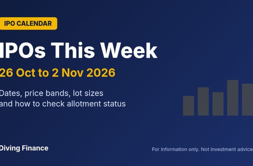 IPOs this week, 26 Oct to 2 Nov 2026, Diving Finance