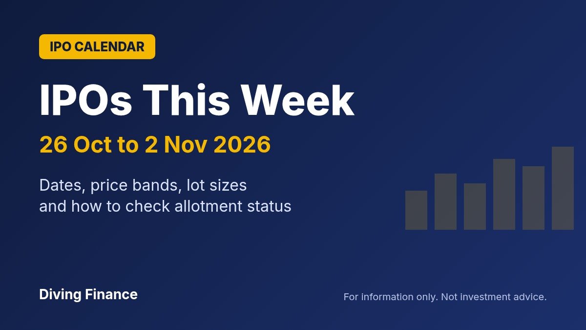 IPOs This Week (26 Oct to 2 Nov 2026): Dates, Price Bands and How to Check Jio Platforms Allotment